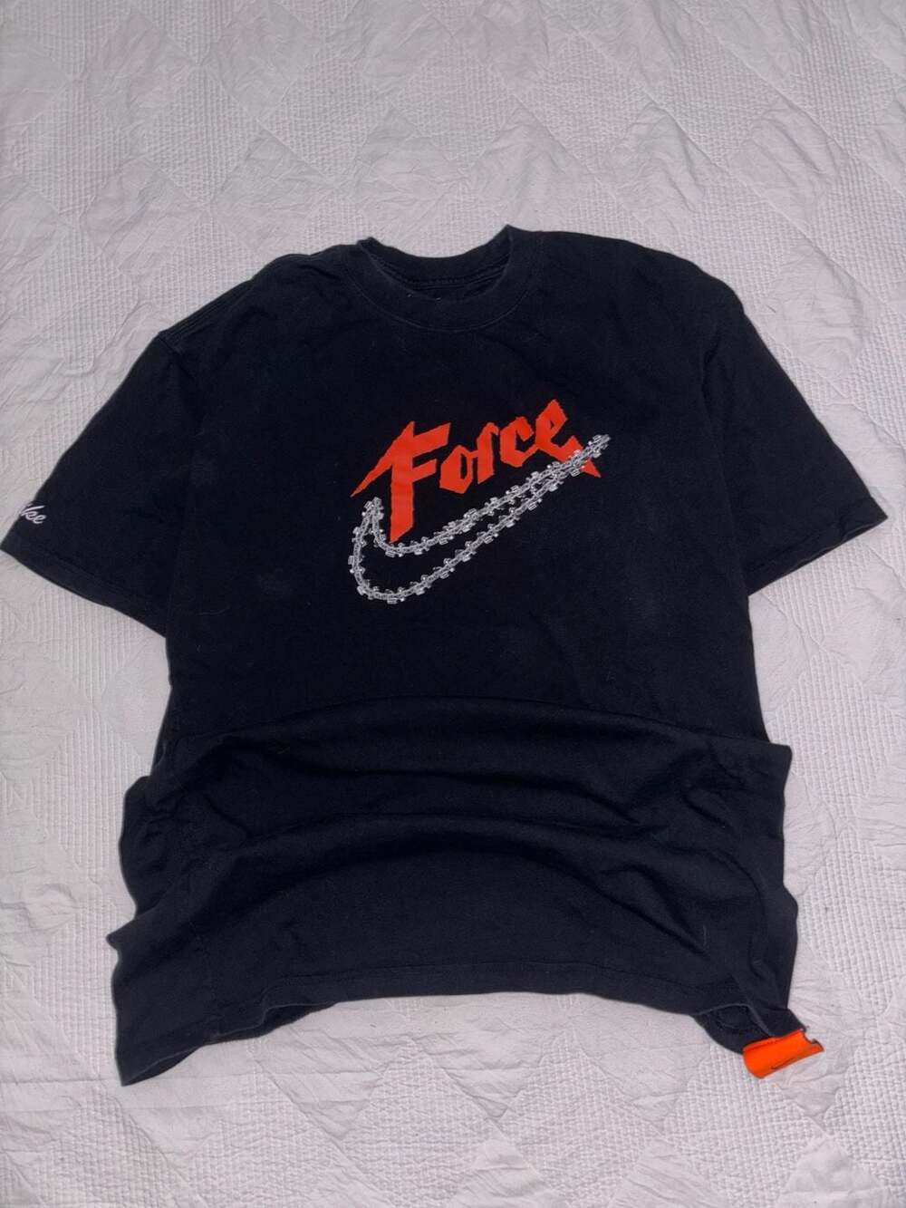 Nike Force Swoosh Basketball T-Shirt Black Orange